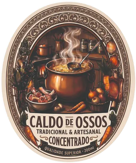 Rótulo do Caldo de Ossos